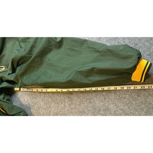 Vintage Green Bay Packers Pro Player 1/4 Zip Pullover Jacket Men's XL Green - Picture 5 of 13